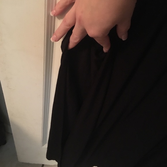 Like New Tahari L Black Modal Maxi with High Slit - Picture 8 of 8